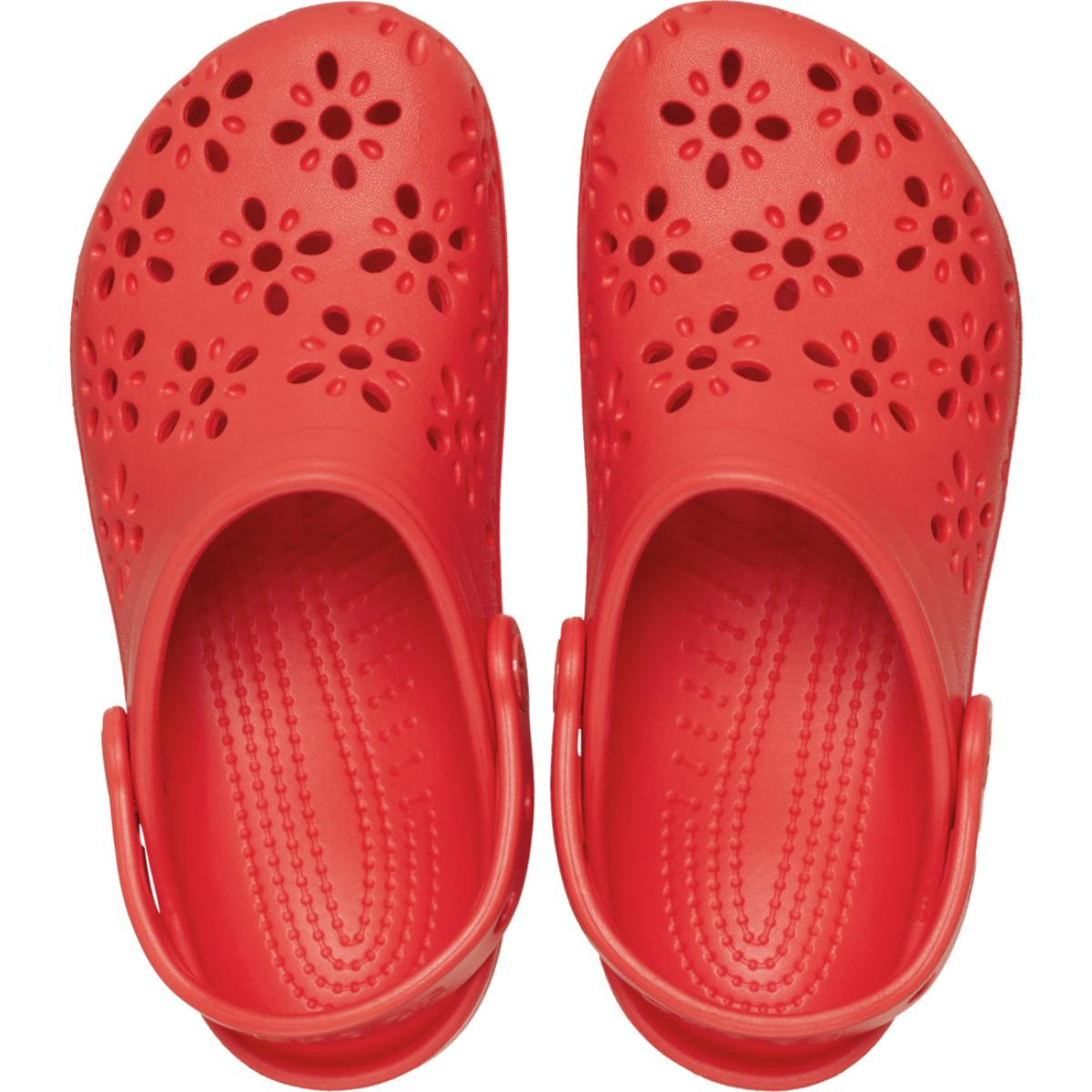 Saboti Crocs Classic Floral Cut-Out Clog Kids Rosu - Cherry Red - 4 | YEO