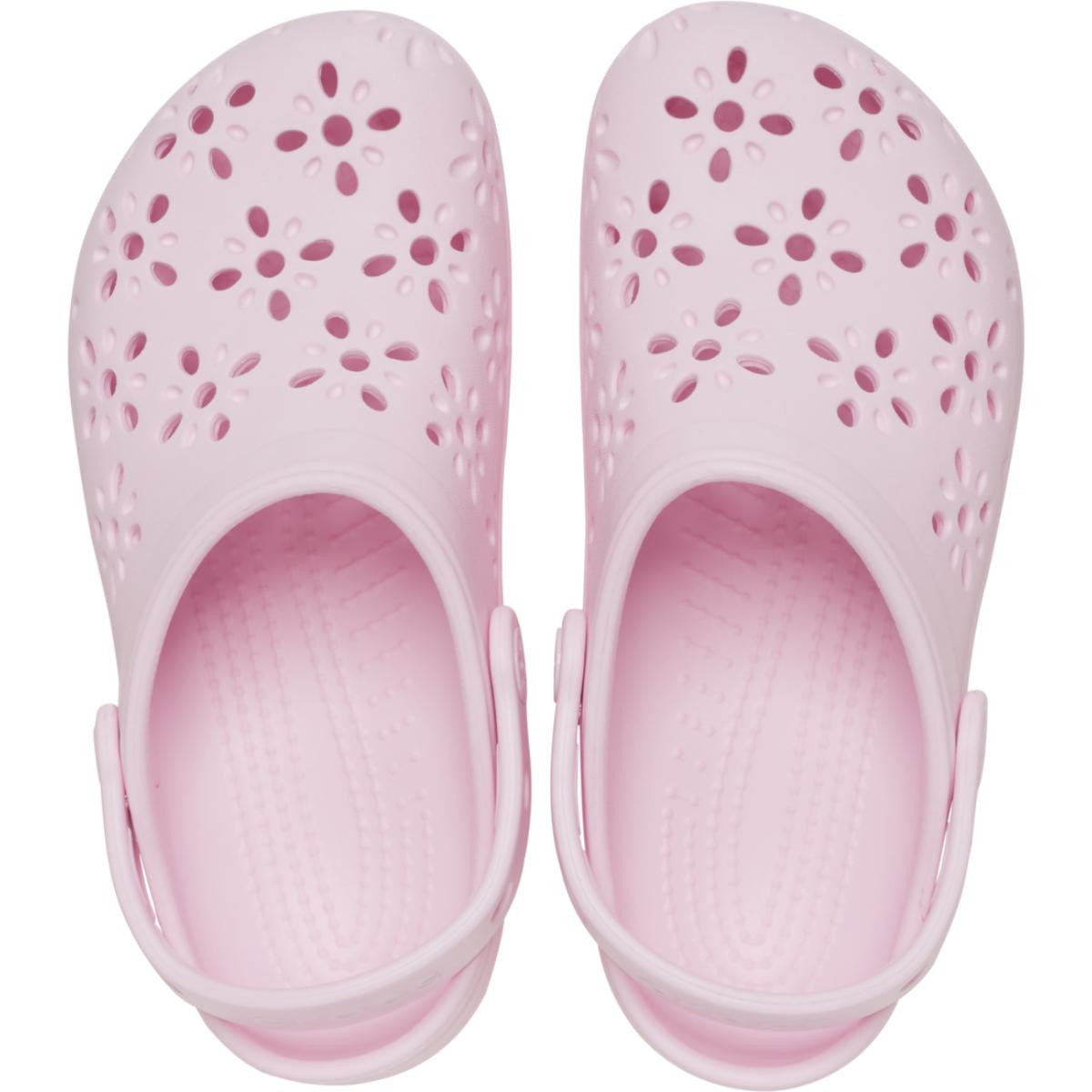 Saboti Crocs Classic Floral Cut-Out Clog Kids Roz - Pink Milk - 4 | YEO