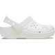 Saboti Crocs Classic Toddler Floral Cut-Out Clog Culoare Alb - Chalk