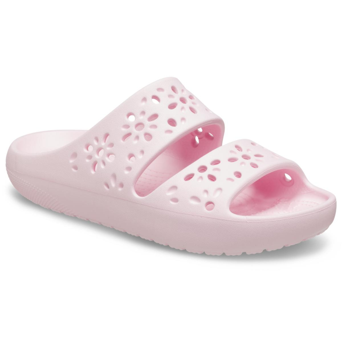 Papuci Crocs Classic Floral Cut-Out Sandal Roz - Pink Milk - 1 | YEO