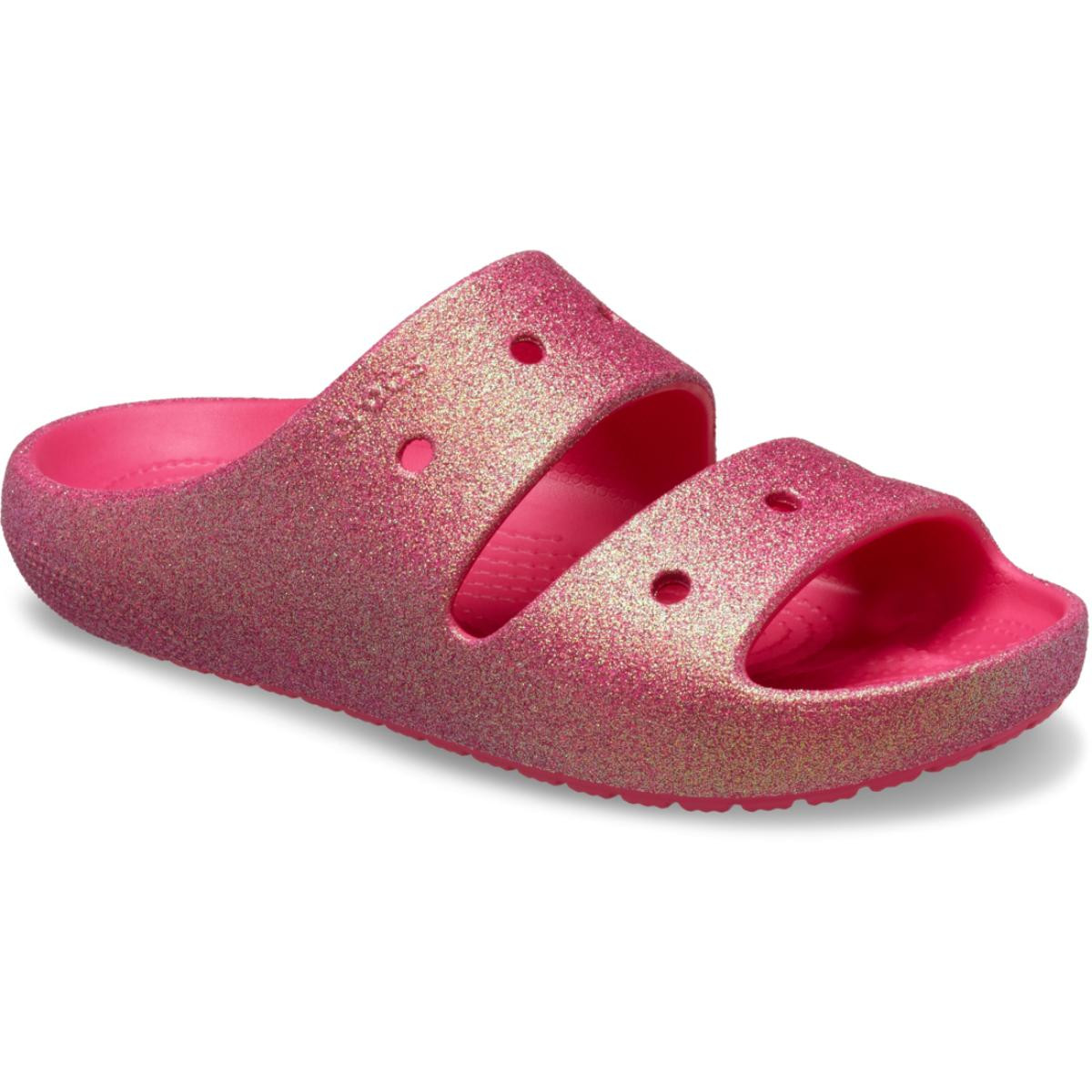 Papuci Crocs Classic Iridescent Glitter Sandal 2.0 Rosu - Cherry Red - 1 | YEO