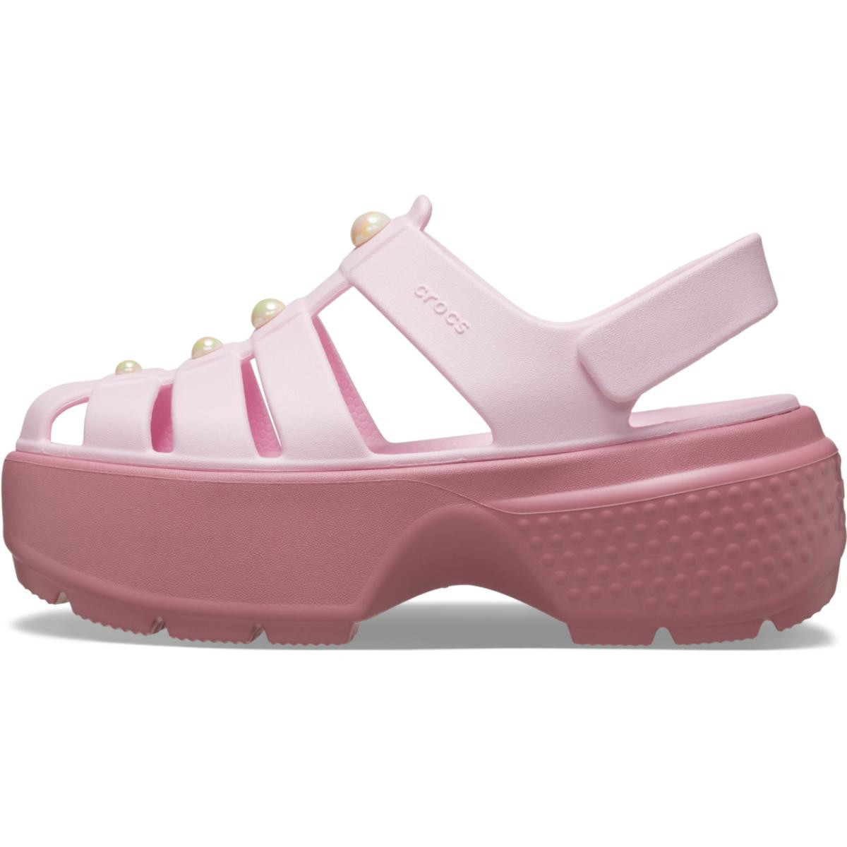 Sandale Crocs Stomp Fisherman Pearl Sandal Roz - Rosette - 2 | YEO
