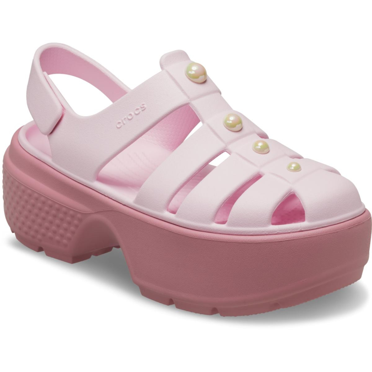 Sandale Crocs Stomp Fisherman Pearl Sandal Roz - Rosette - 1 | YEO