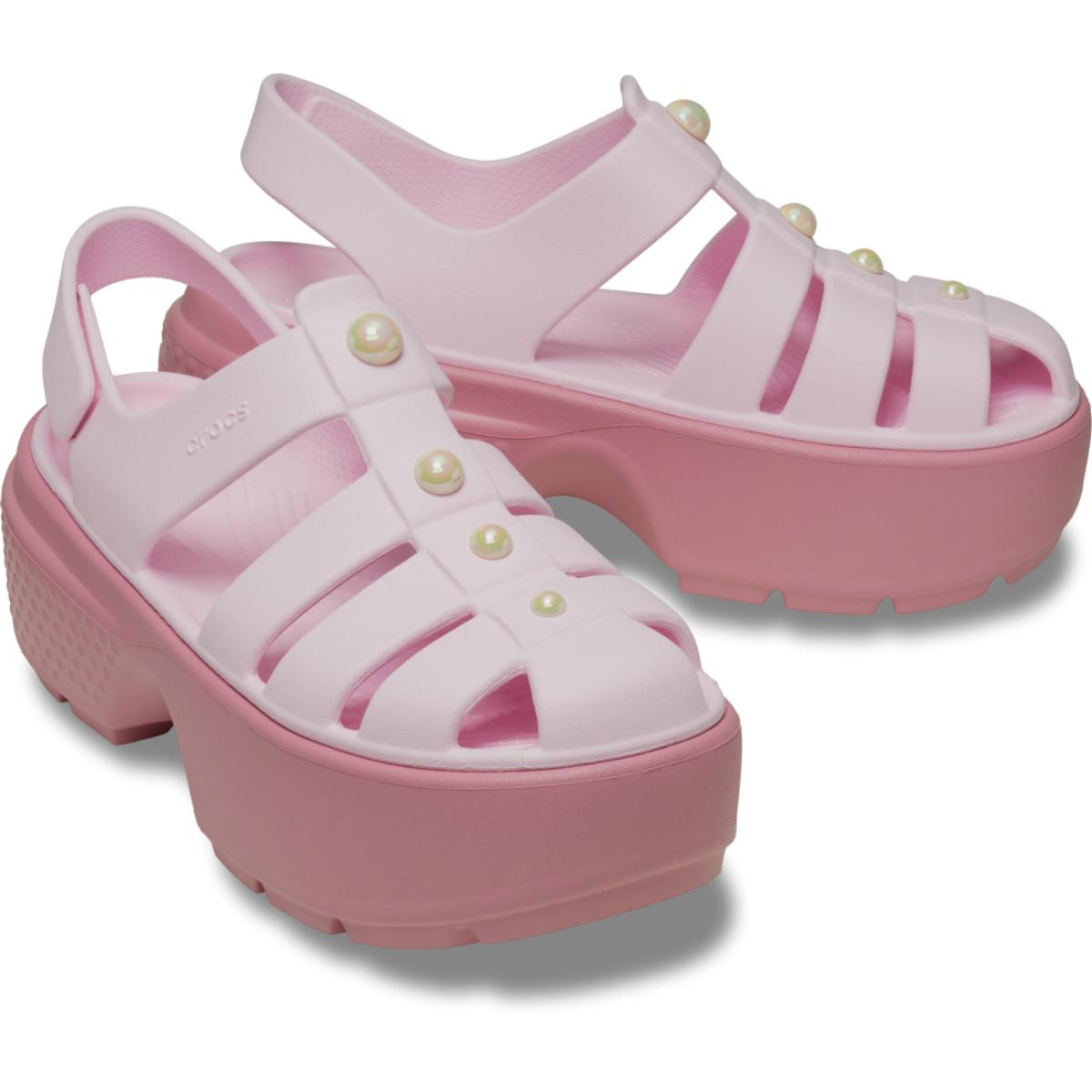 Sandale Crocs Stomp Fisherman Pearl Sandal Roz - Rosette - 3 | YEO