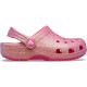 Saboti Crocs Classic Toddler Iridescent Glitter Clog Culoare Roz - Dragon Fruit