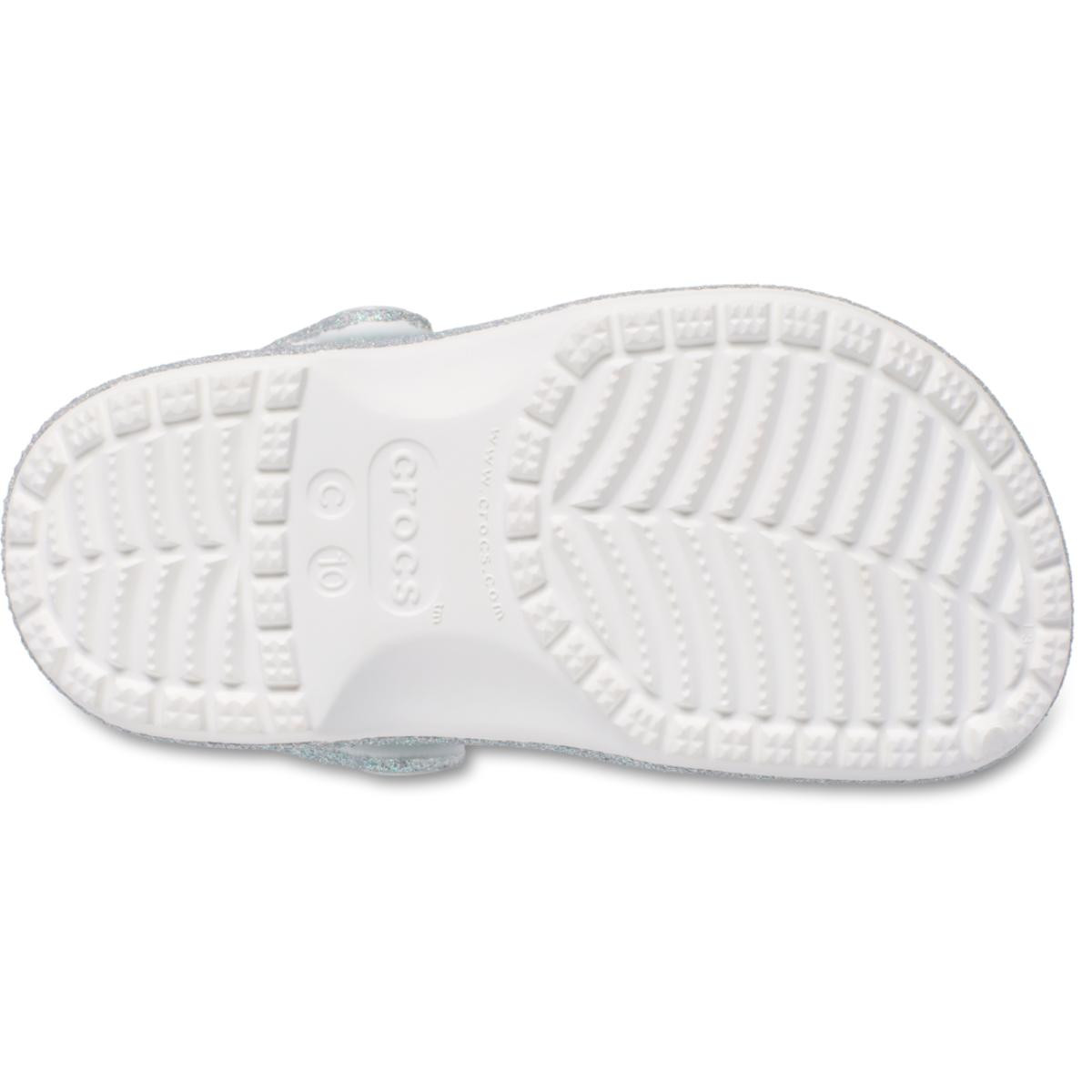 Saboti Crocs Classic Iridescent Glitter Clog Kids Alb - White