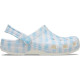 Saboti Crocs Classic Gingham Clog Kids Culoare Alb - White/Blue
