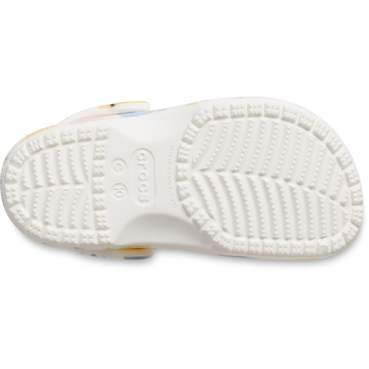 Saboti Crocs Classic Toddler Pastel Pets Clog Alb - Chalk