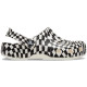 Saboti Crocs Warped Checker Clog Kids Culoare Alb - White/Black