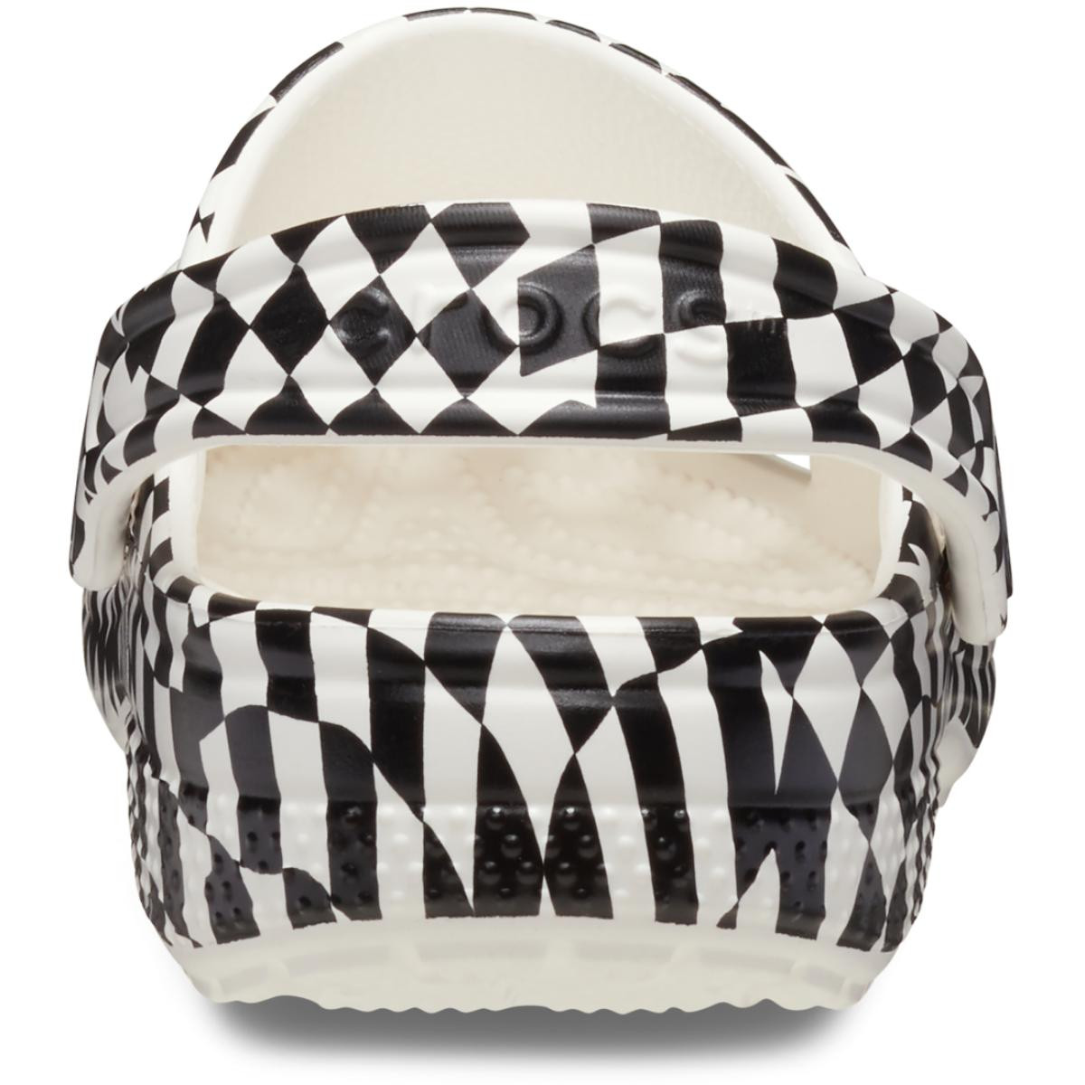 Saboti Crocs Warped Checker Clog Kids Alb - White/Black - 5 | YEO