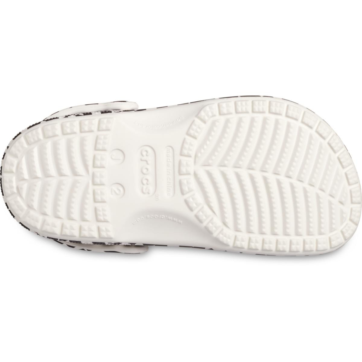 Saboti Crocs Warped Checker Clog Kids Alb - White/Black