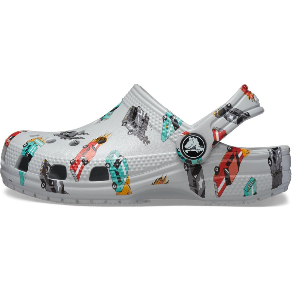 Saboti Crocs Classic Toddler Race Cars Graphic Clog Multicolor - Mirage/Multi - 2 | YEO