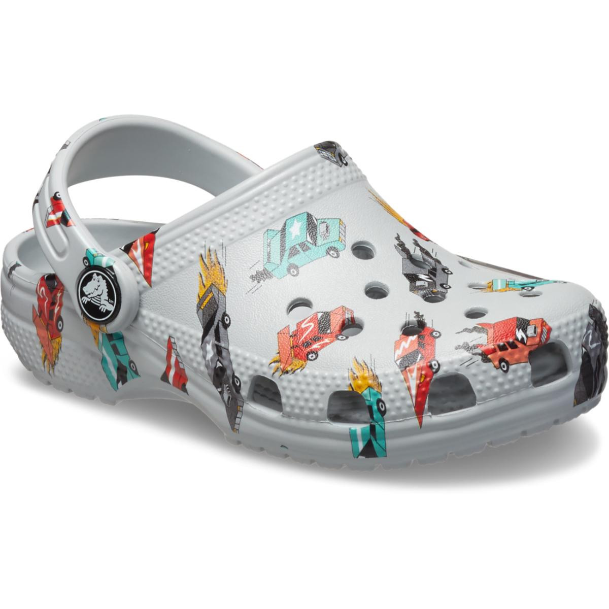 Saboti Crocs Classic Toddler Race Cars Graphic Clog Multicolor - Mirage/Multi - 1 | YEO