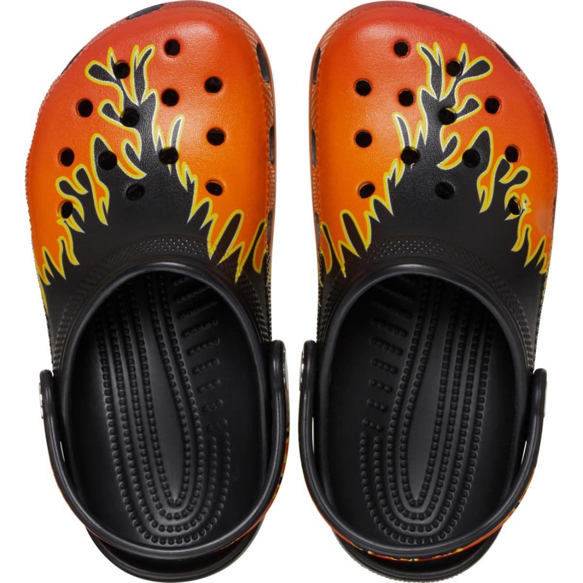 Saboti Crocs Classic Flames Clog Kids Negru - Black/Multi - 4 | YEO