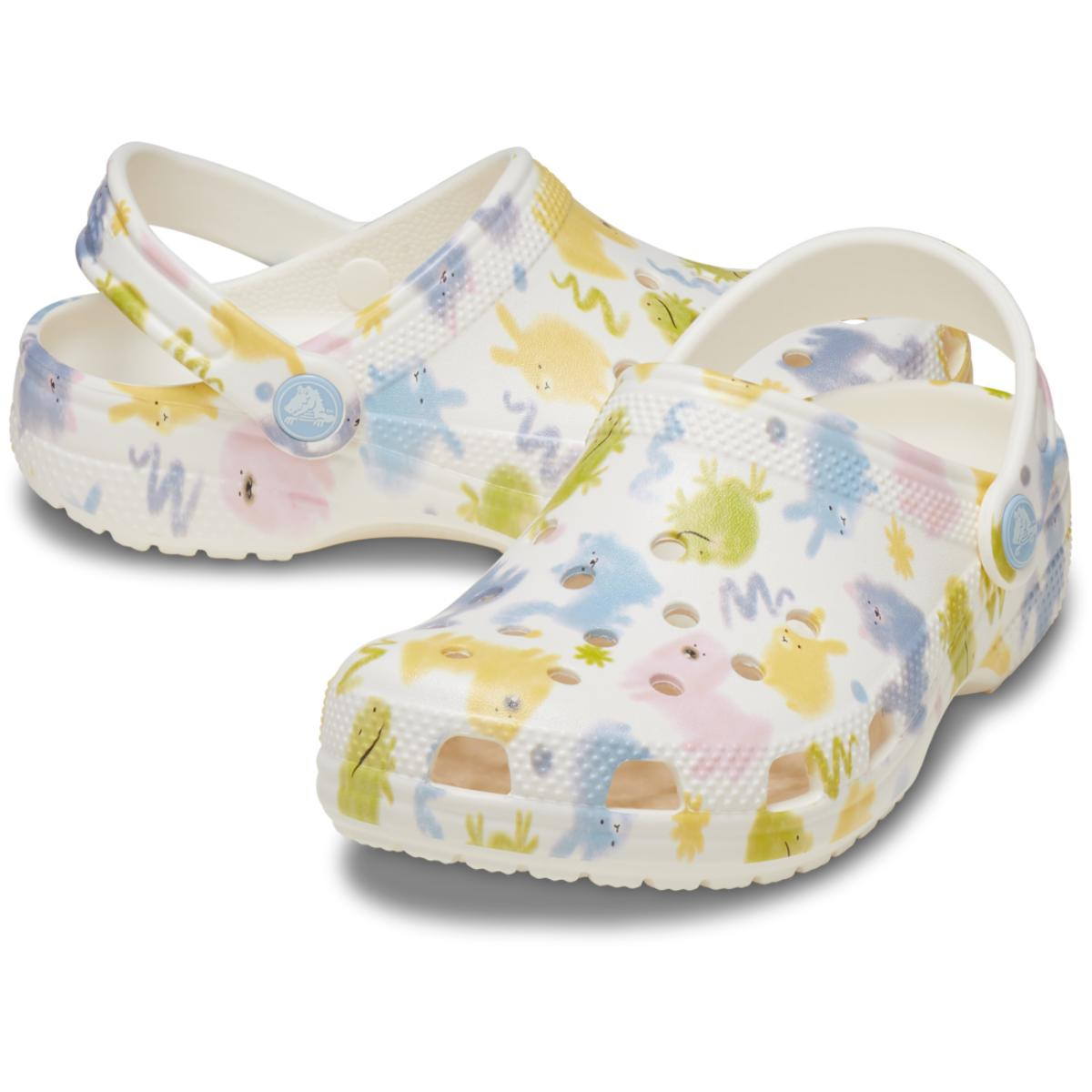 Saboti Crocs Classic Pastel Pets Clog Kids Alb - Chalk - 3 | YEO