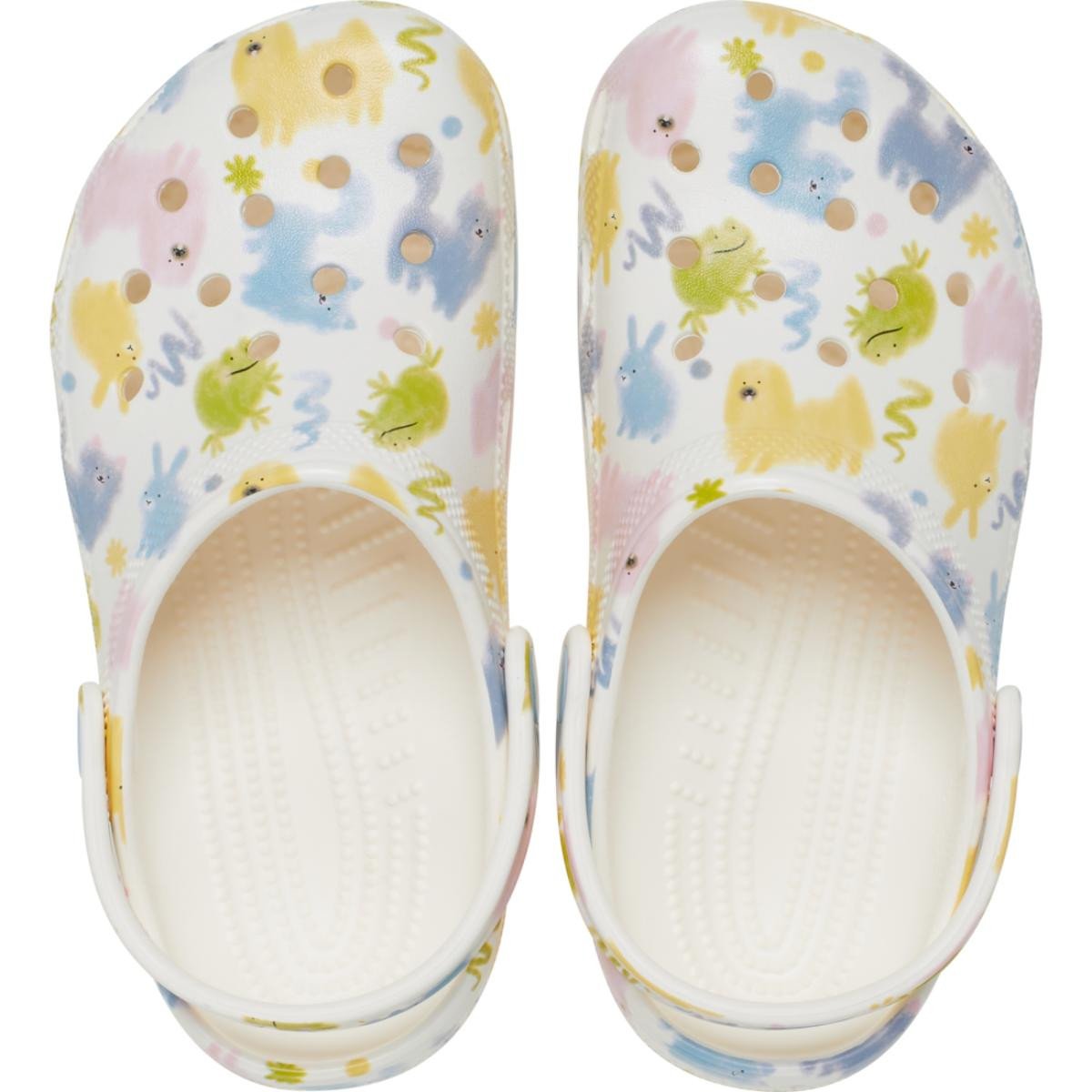 Saboti Crocs Classic Pastel Pets Clog Kids Alb - Chalk - 4 | YEO