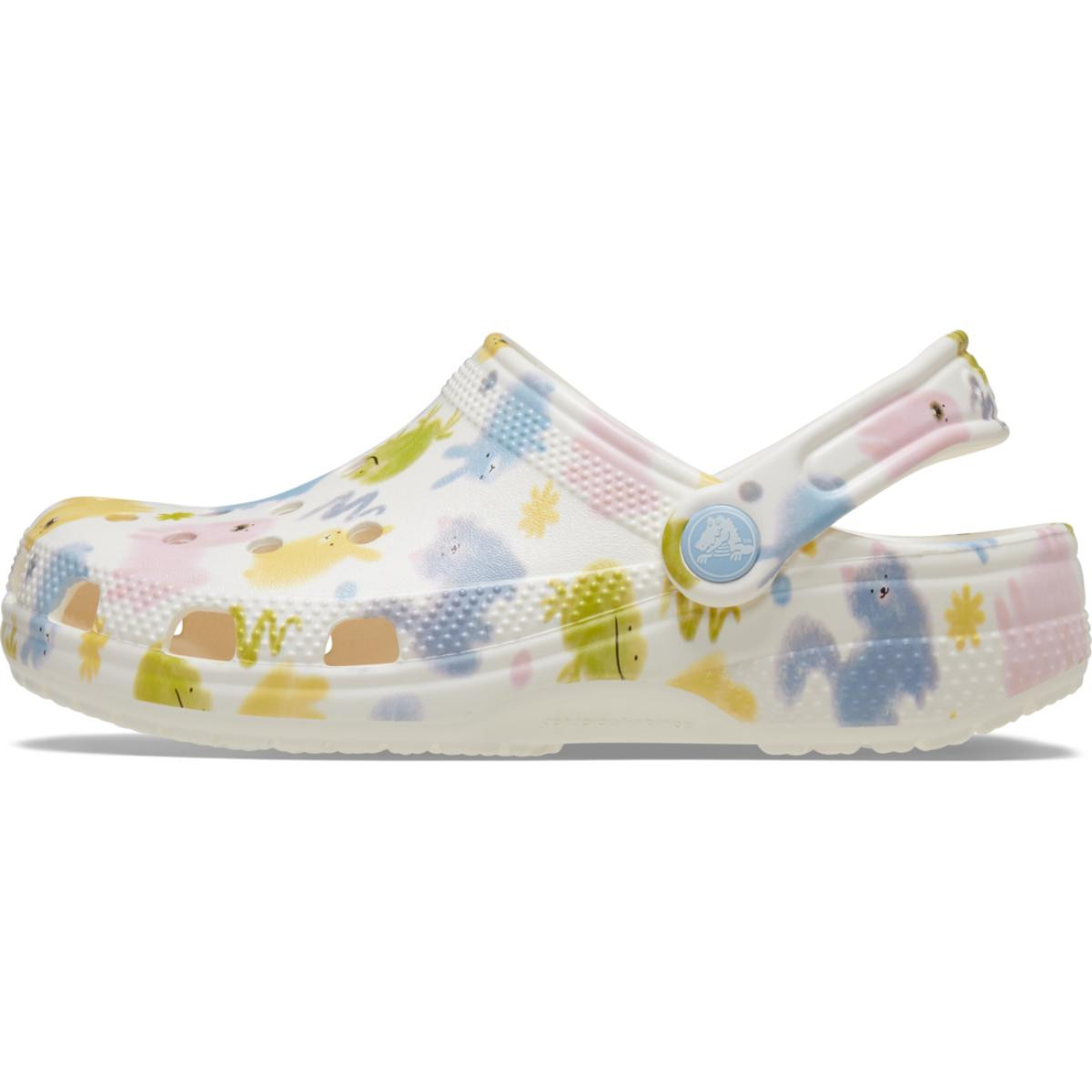 Saboti Crocs Classic Pastel Pets Clog Kids Alb - Chalk - 2 | YEO