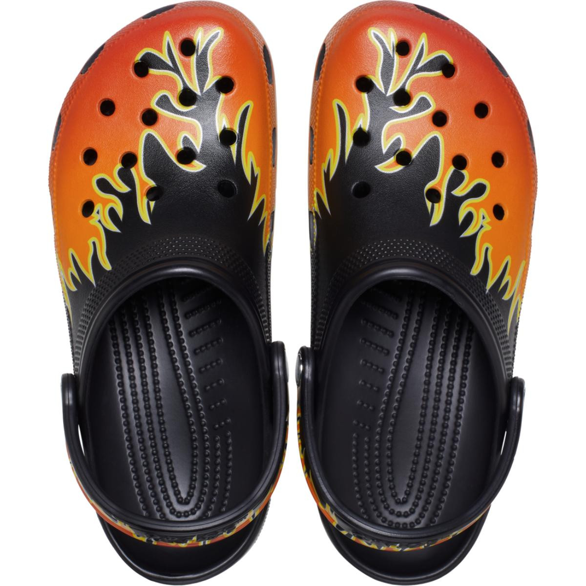 Saboti Crocs Classic Flames Clog Negru - Black/Multi - 4 | YEO