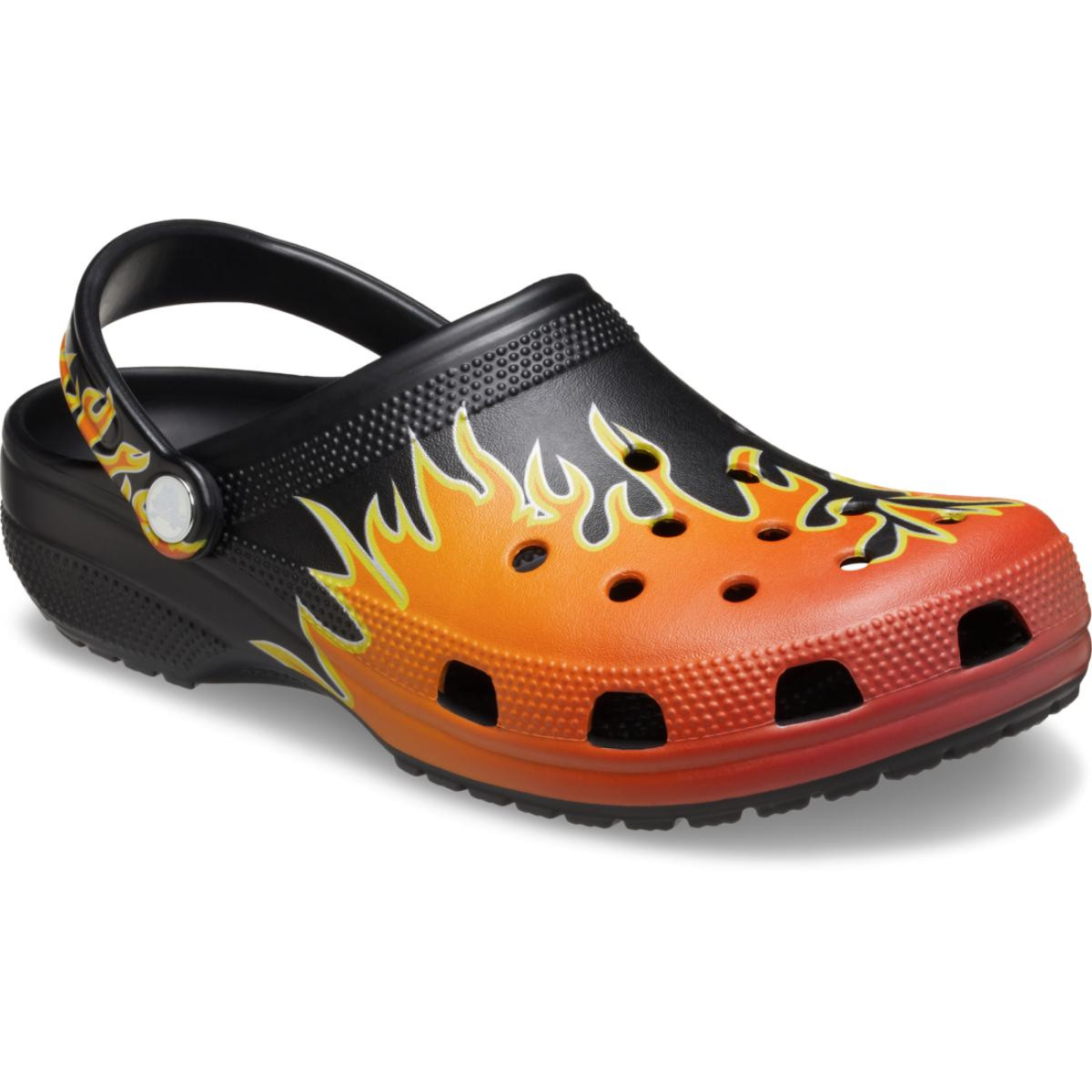 Saboti Crocs Classic Flames Clog Negru - Black/Multi - 1 | YEO