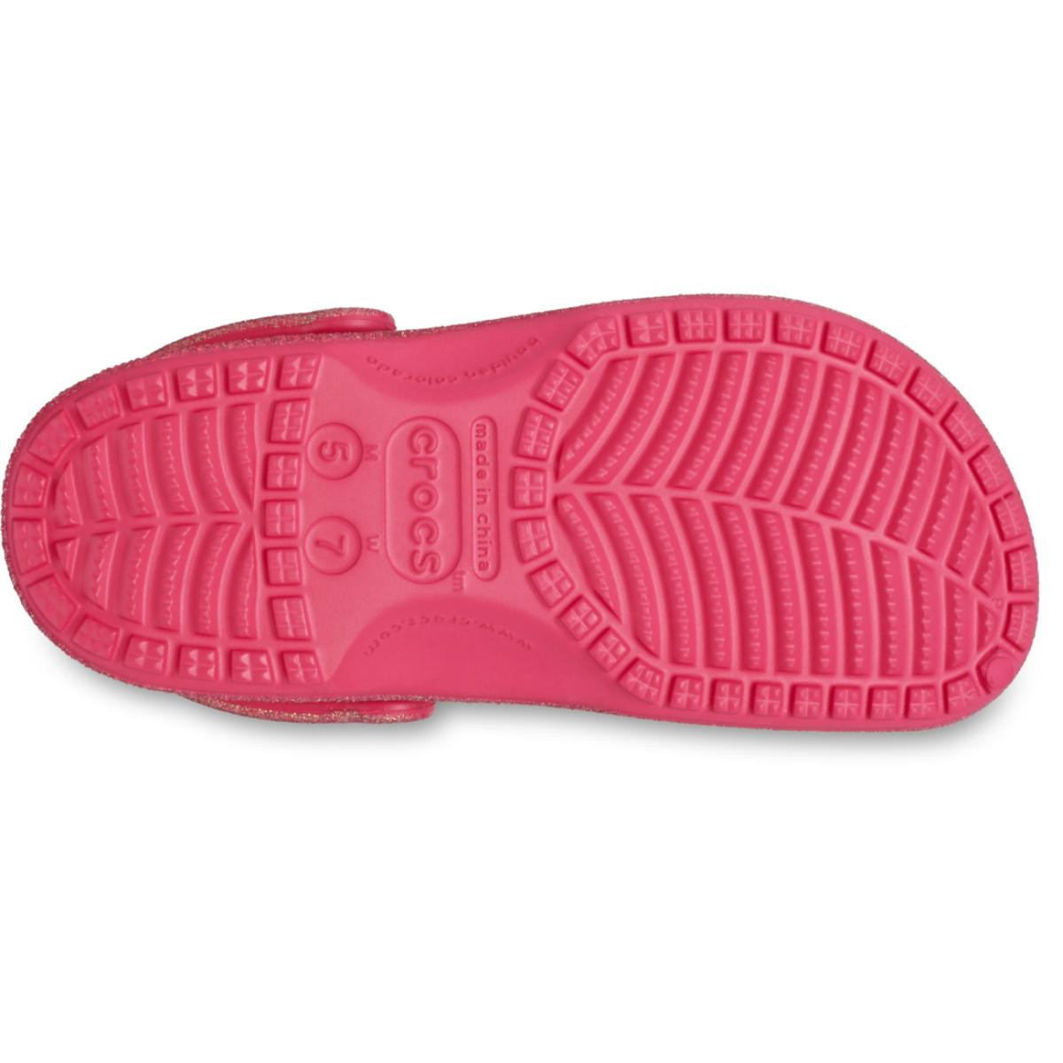Saboti Crocs Classic Iridescent Glitter Clog Roz - Dragon Fruit