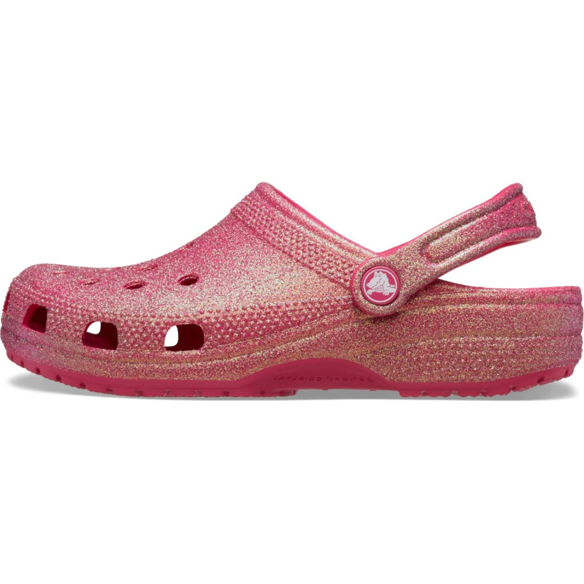 Saboti Crocs Classic Iridescent Glitter Clog Roz - Dragon Fruit - 2 | YEO