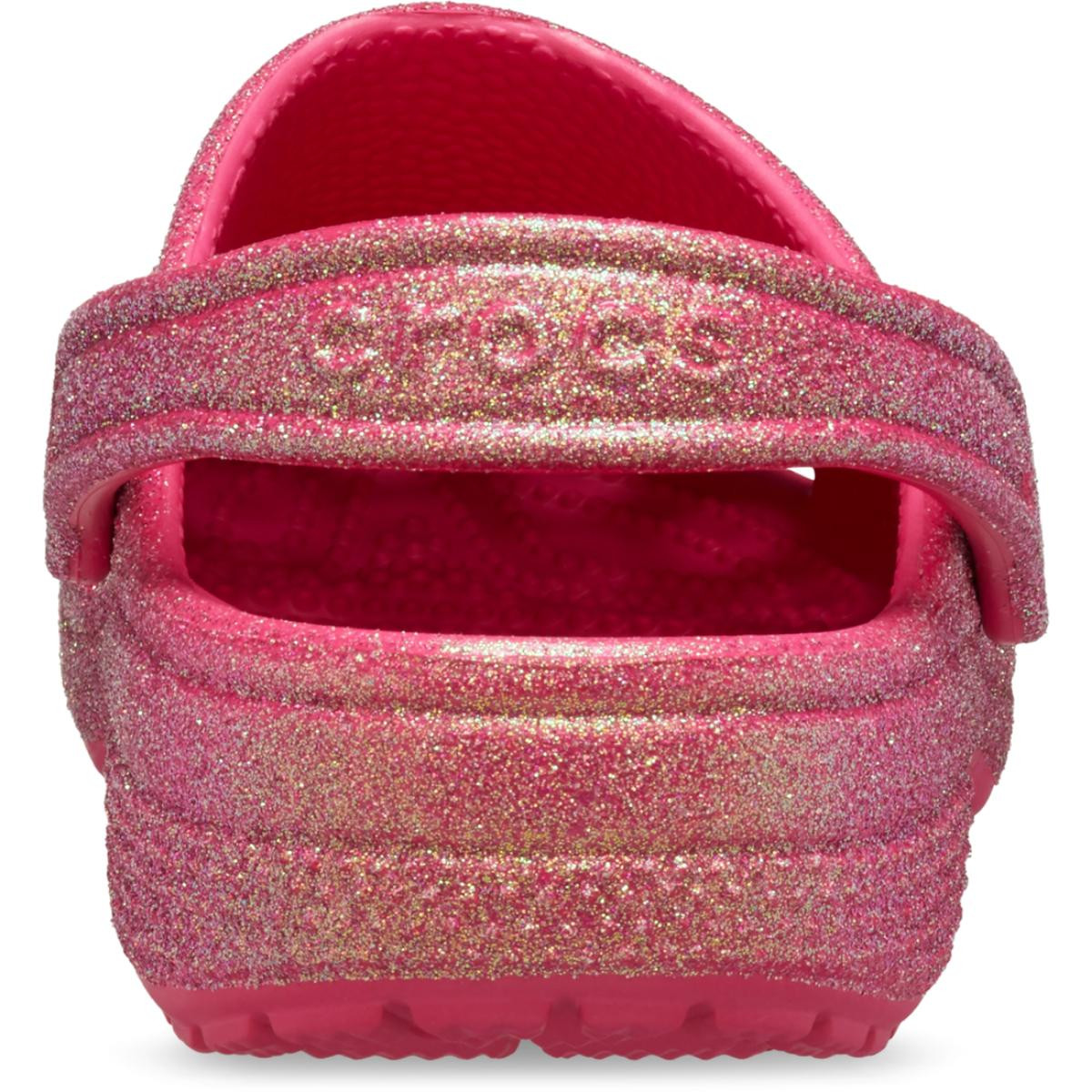 Saboti Crocs Classic Iridescent Glitter Clog Roz - Dragon Fruit - 5 | YEO