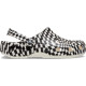 Saboti Crocs Classic Warped Checker Clog Culoare Alb - White/Black