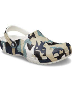 Saboti Crocs Classic Geo... Alb - White/Multi 2