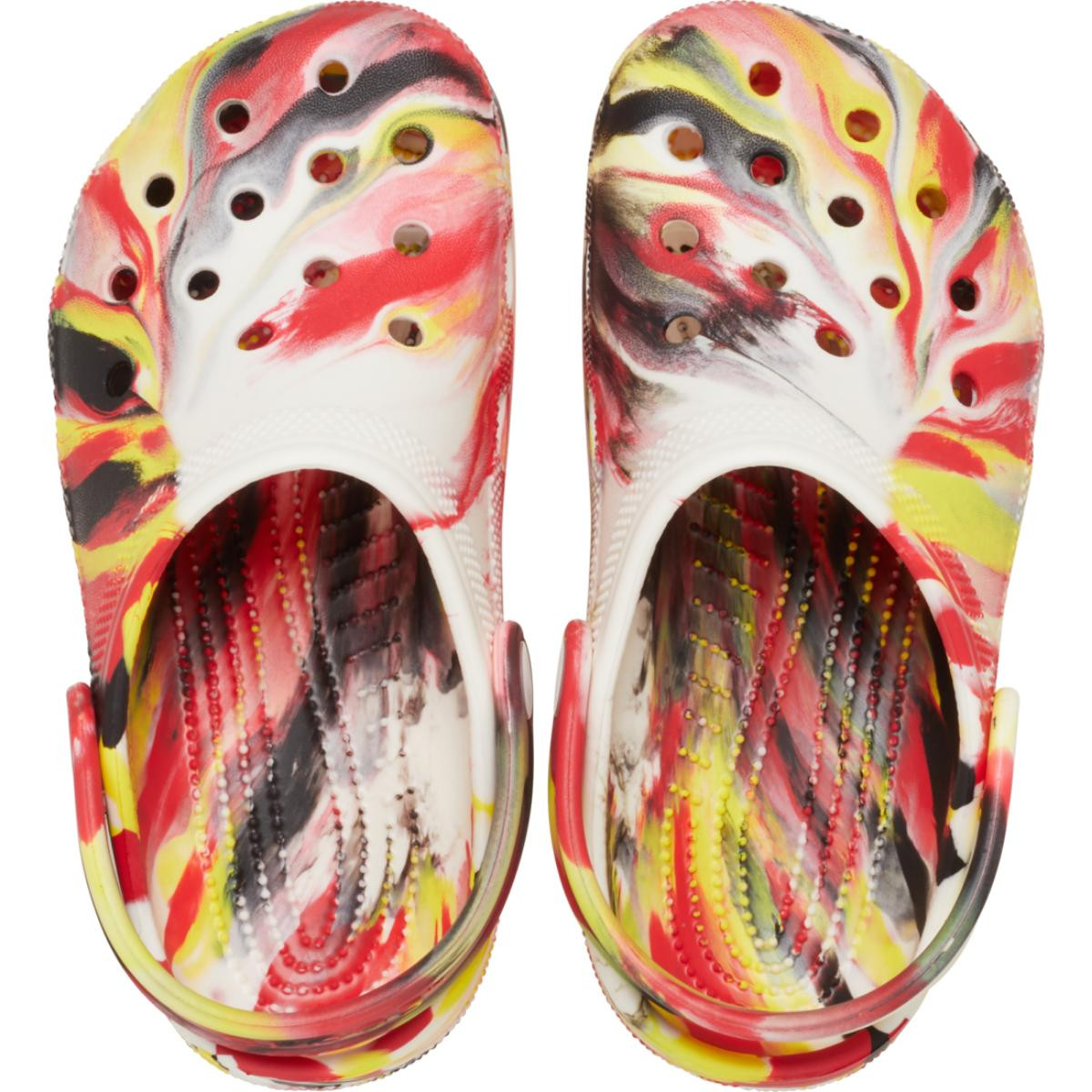 Saboti Crocs Glow Marbled Classic Clog Kids Rosu - Varsity Red/Multi - 4 | YEO
