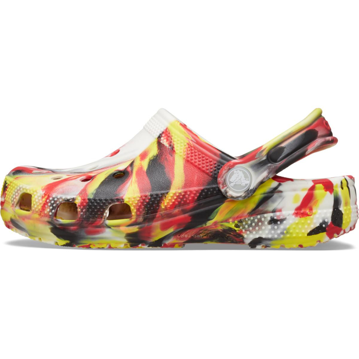 Saboti Crocs Glow Marbled Classic Clog Kids Rosu - Varsity Red/Multi - 2 | YEO