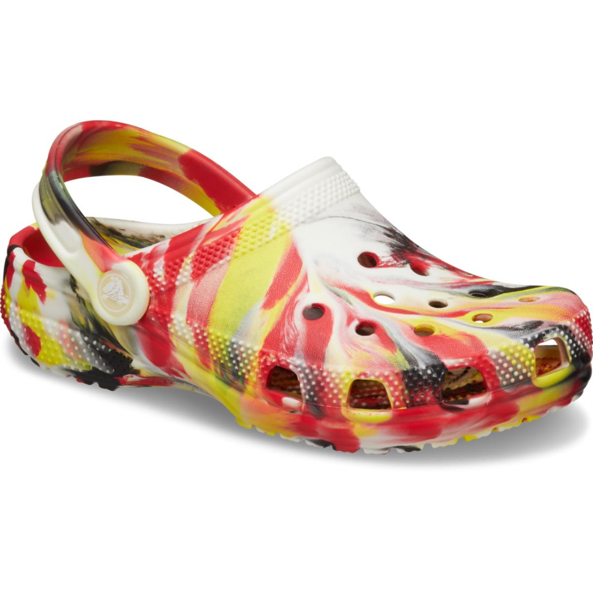 Saboti Crocs Glow Marbled Classic Clog Kids Rosu - Varsity Red/Multi - 1 | YEO