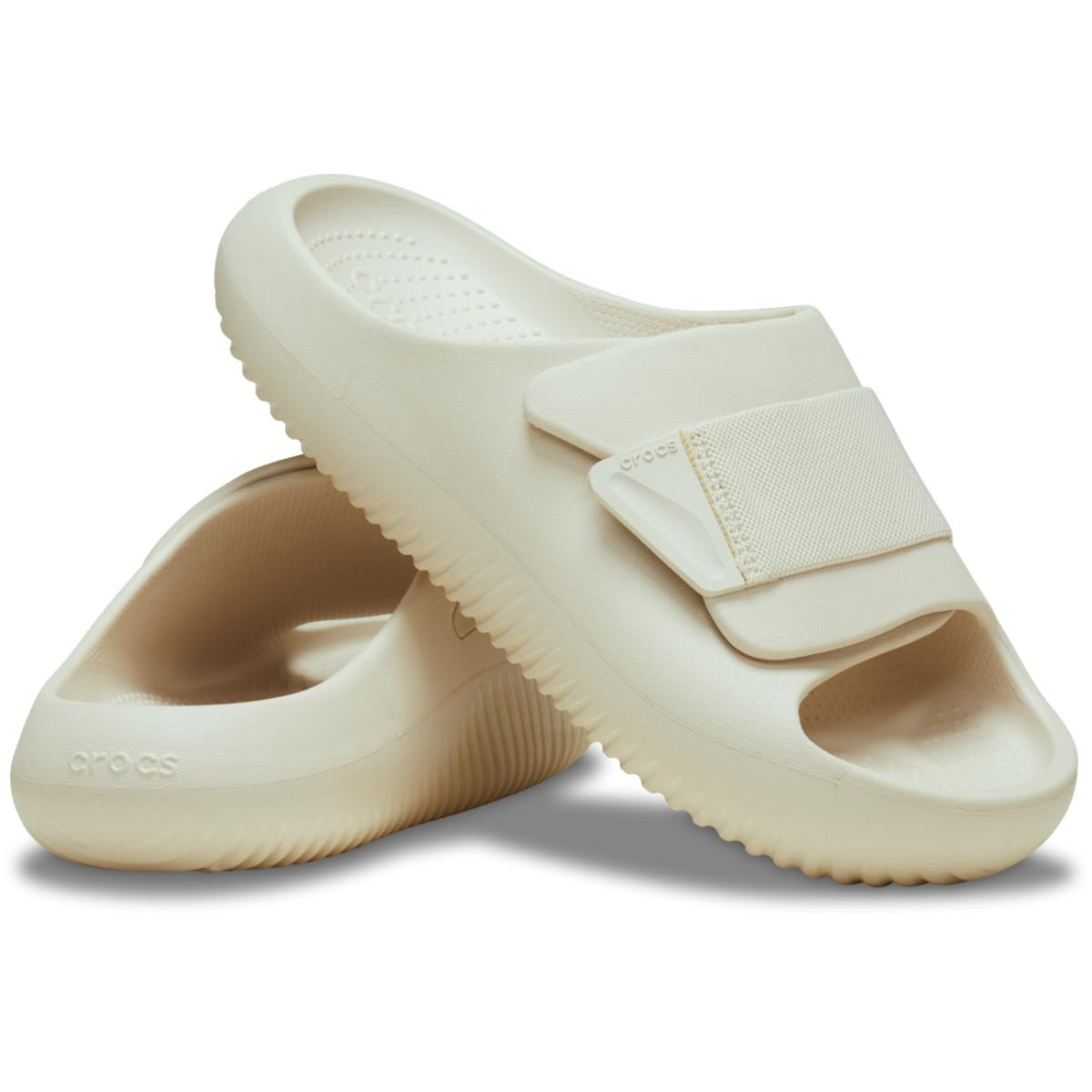 Papuci Crocs Mellow Luxe Recovery Slide Bej - Stucco - 3 | YEO
