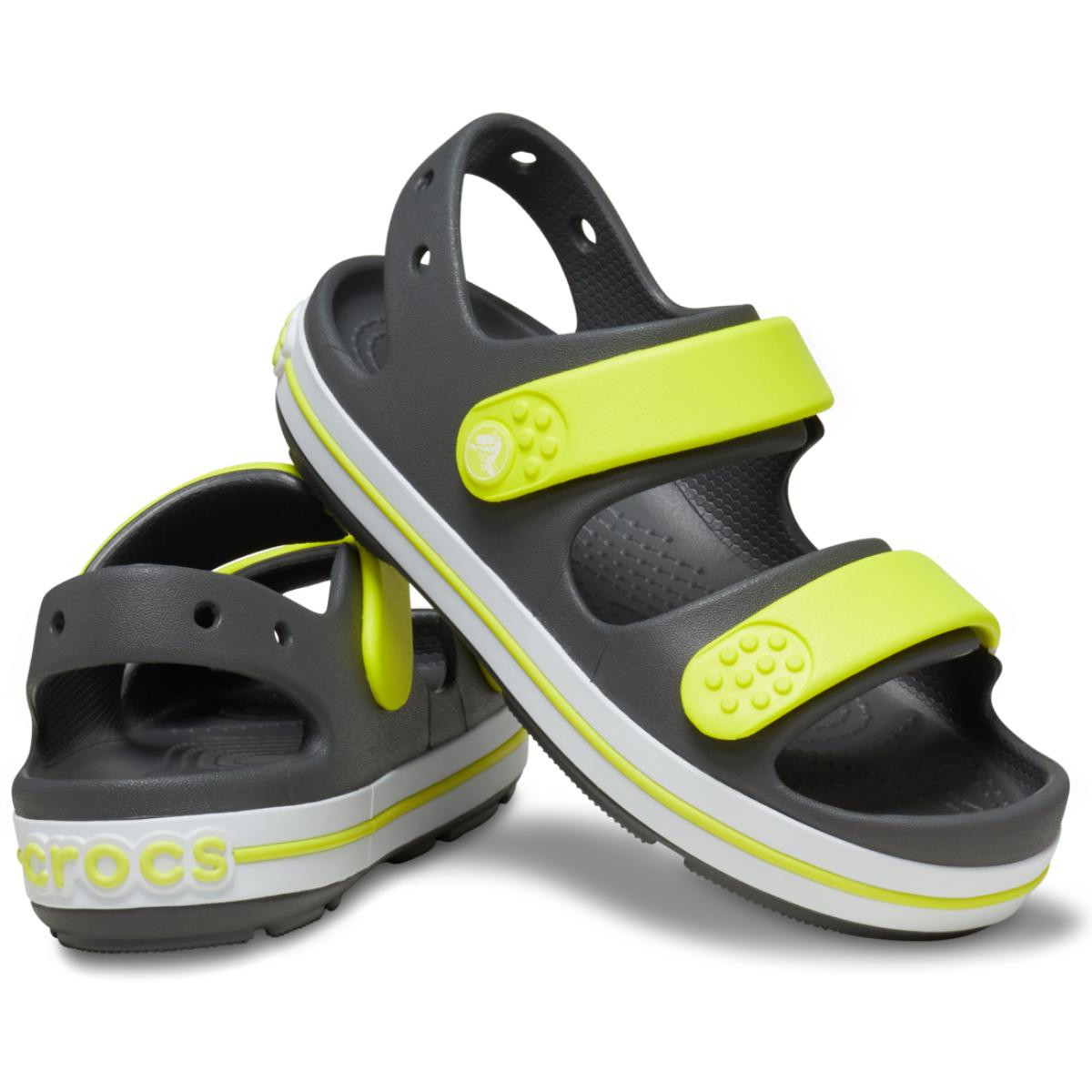 Sandale Crocs Crocband Cruiser Sandal Kids Gri - Slate Grey/Acidity - 2 | YEO