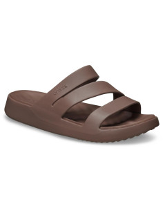 Papuci Crocs Getaway Strappy Maro - Truffle 2