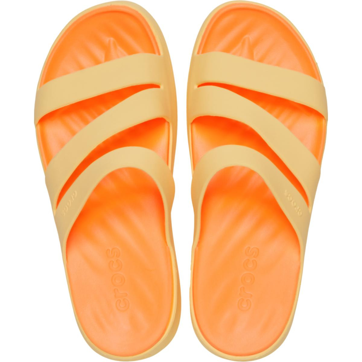 Papuci Crocs Getaway Strappy Portocaliu - Golden Hour - 3 | YEO