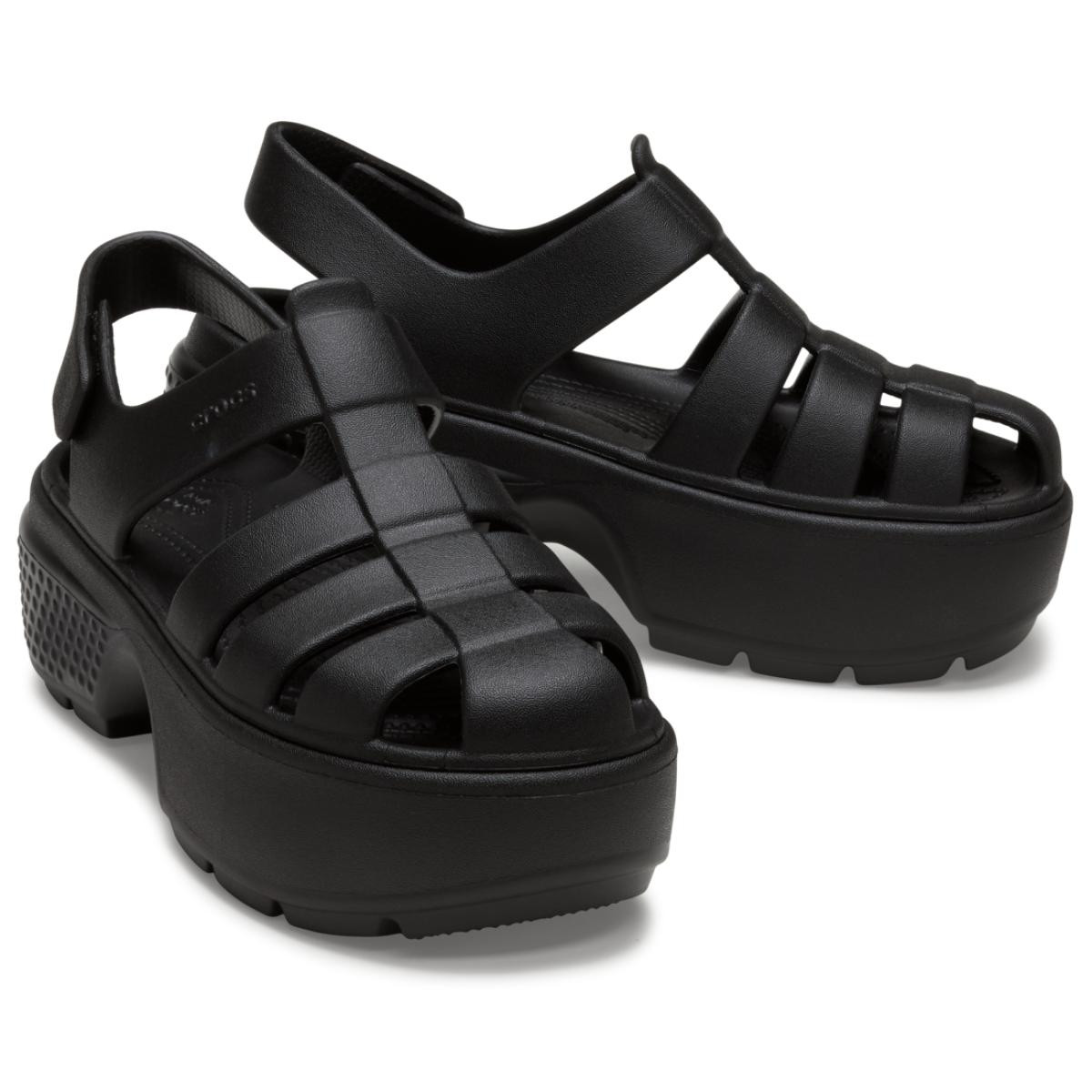 Sandale Crocs Stomp Fisherman Sandal Negru - Black - 3 | YEO