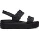 Sandale Crocs Brooklyn Woven Low Wedge Culoare Negru - Black/Black