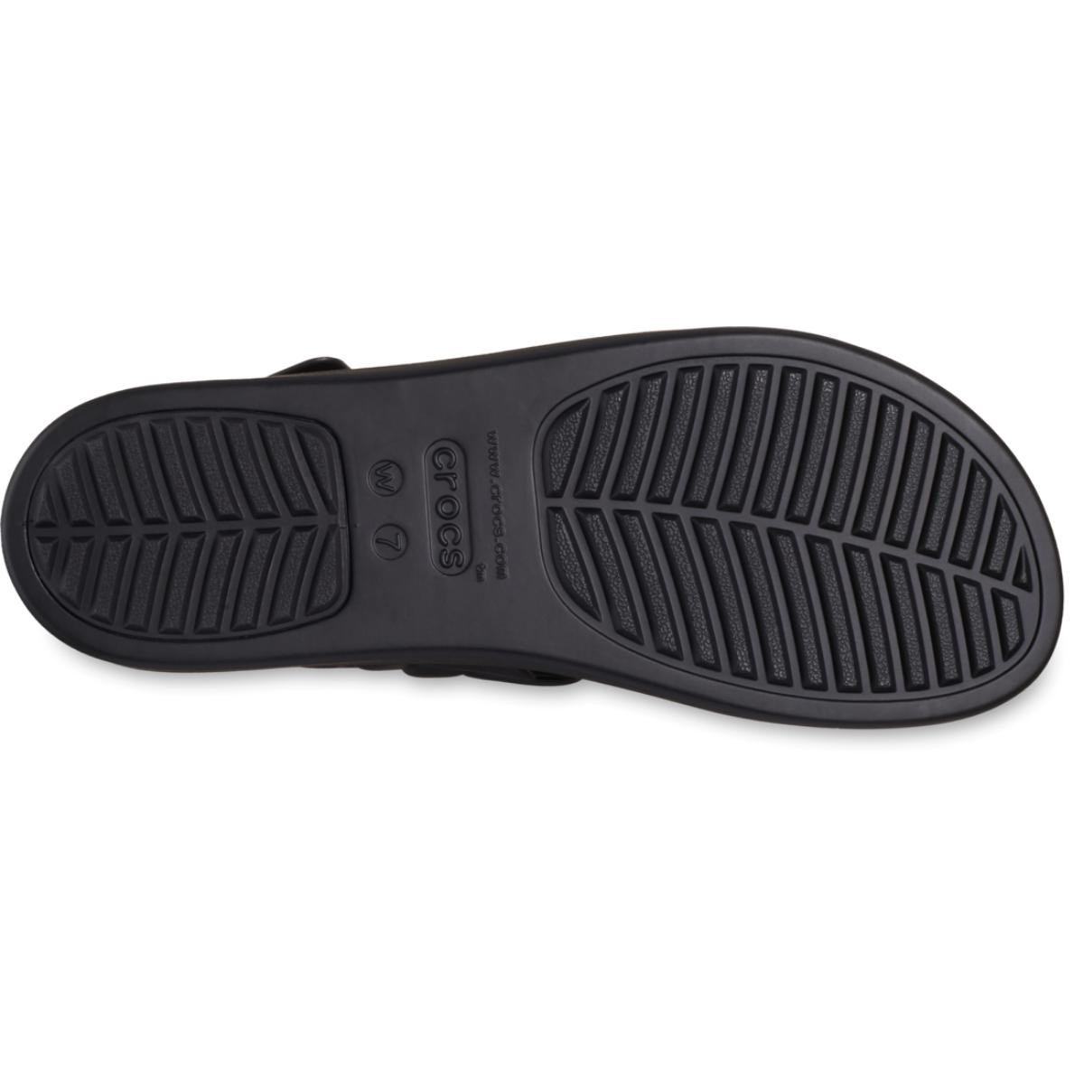 Sandale Crocs Brooklyn Woven Low Wedge Negru - Black/Black