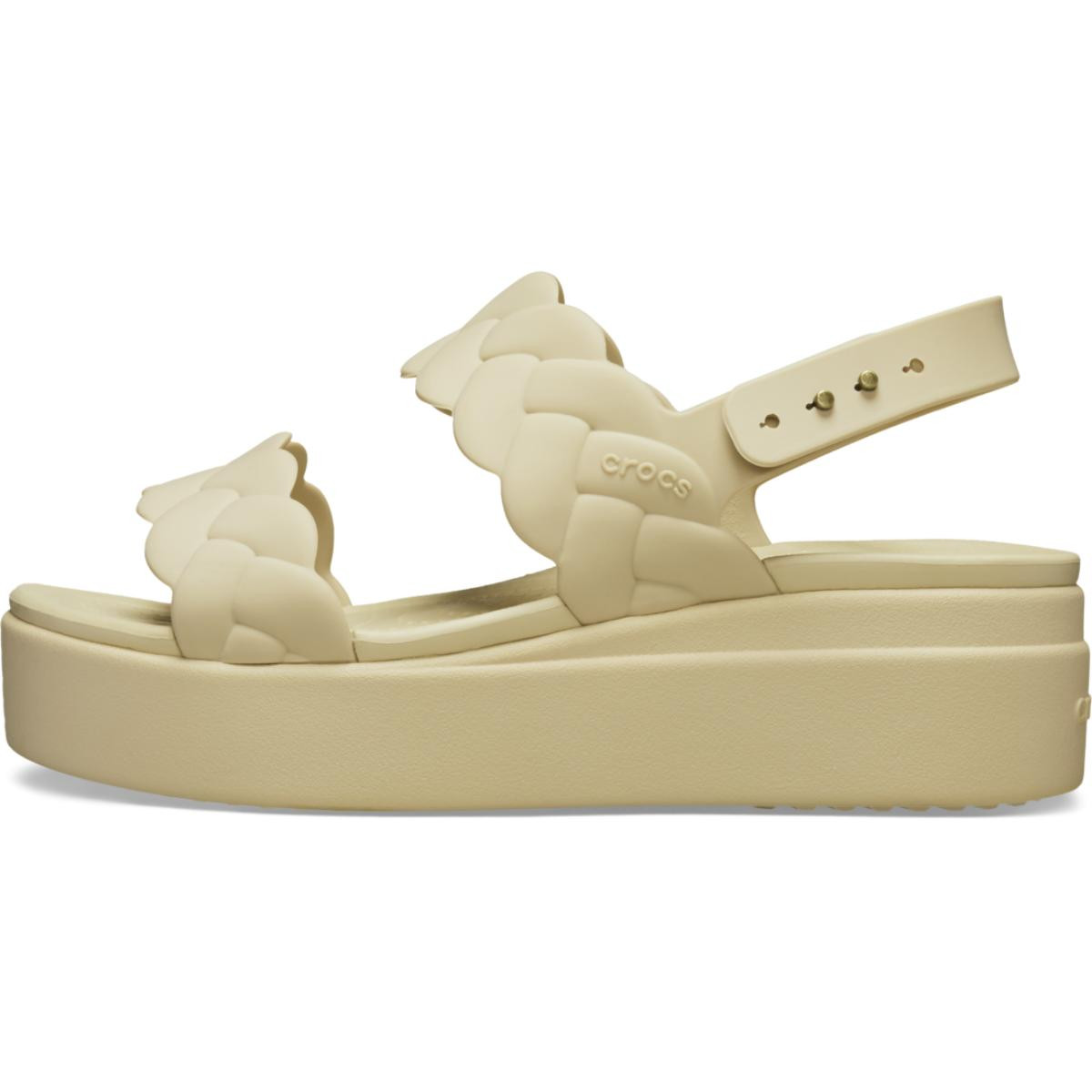 Sandale Crocs Brooklyn Woven Low Wedge Maro - Chai - 2 | YEO