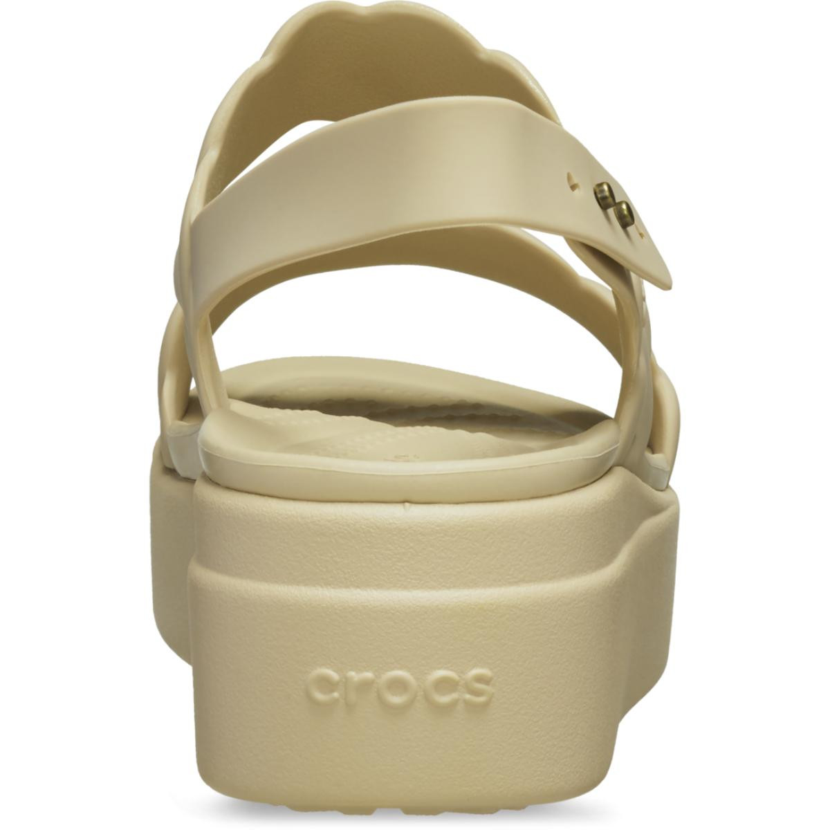 Sandale Crocs Brooklyn Woven Low Wedge Maro - Chai - 5 | YEO