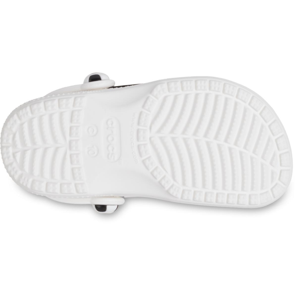 Saboti Crocs Classic Toddler Soccer Ball Clog Alb - White/Black