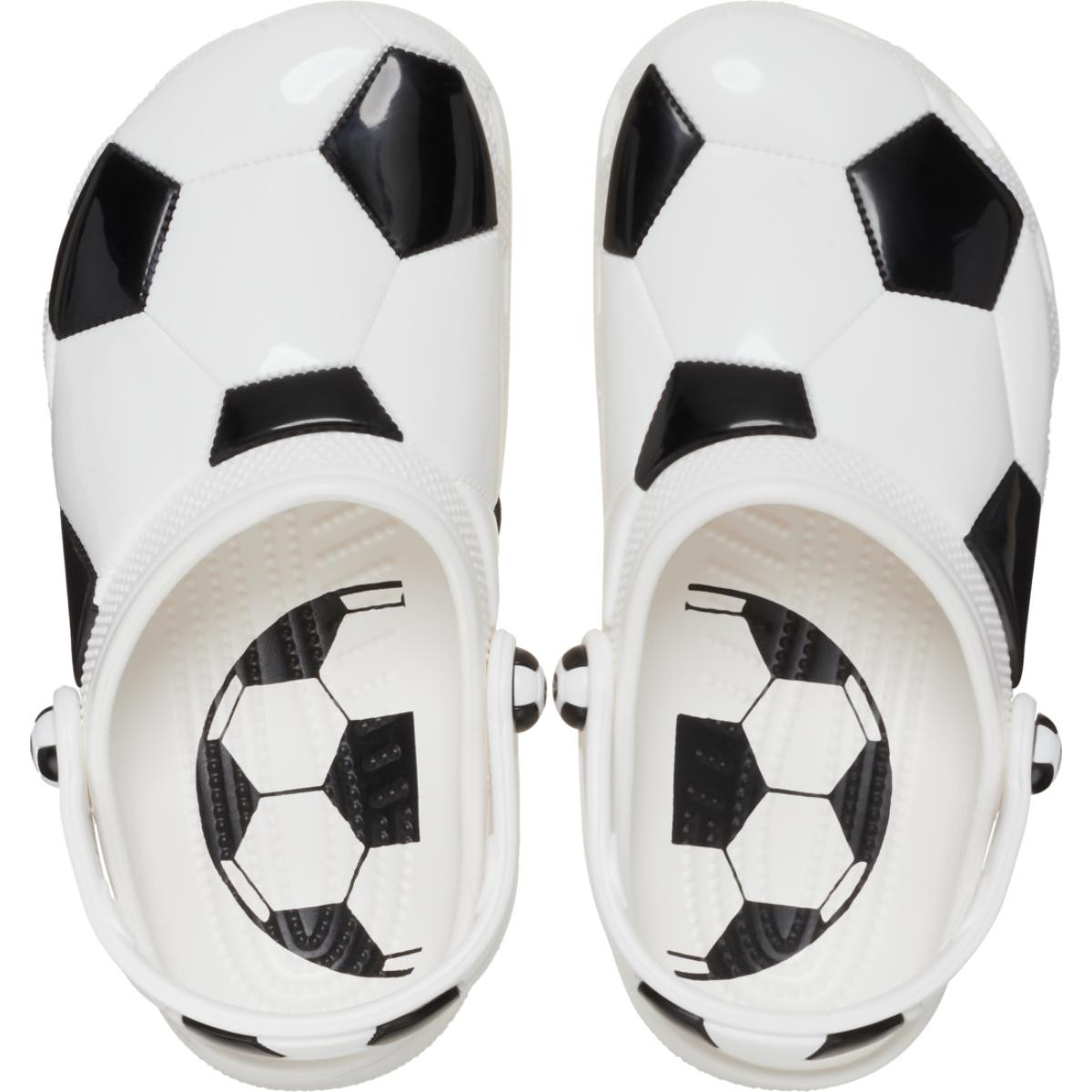 Saboti Crocs Classic Soccer Clog Kids Alb - White/Black - 4 | YEO