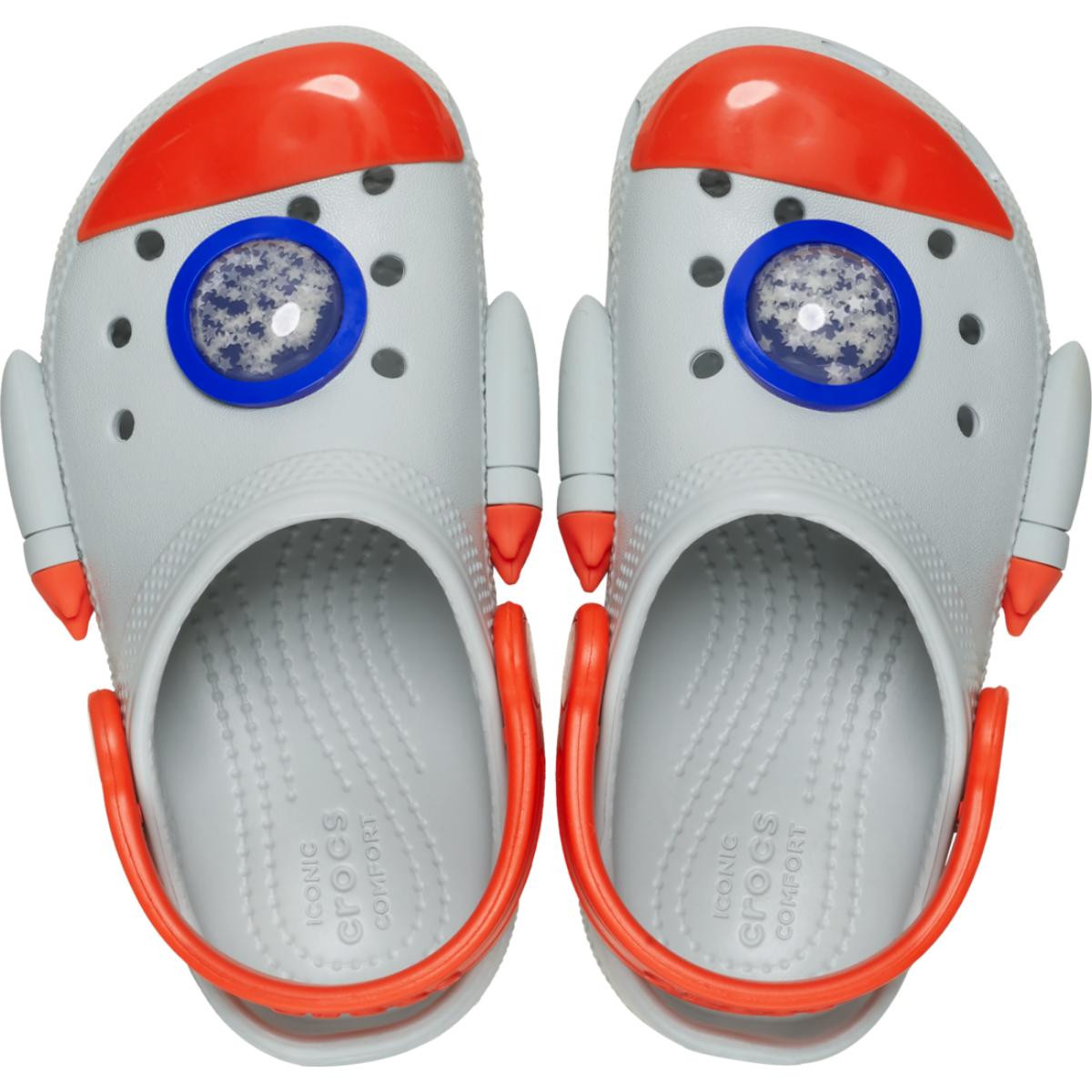 Saboti Crocs Classic Toddler Rocketship Clog Gri - Mirage - 3 | YEO