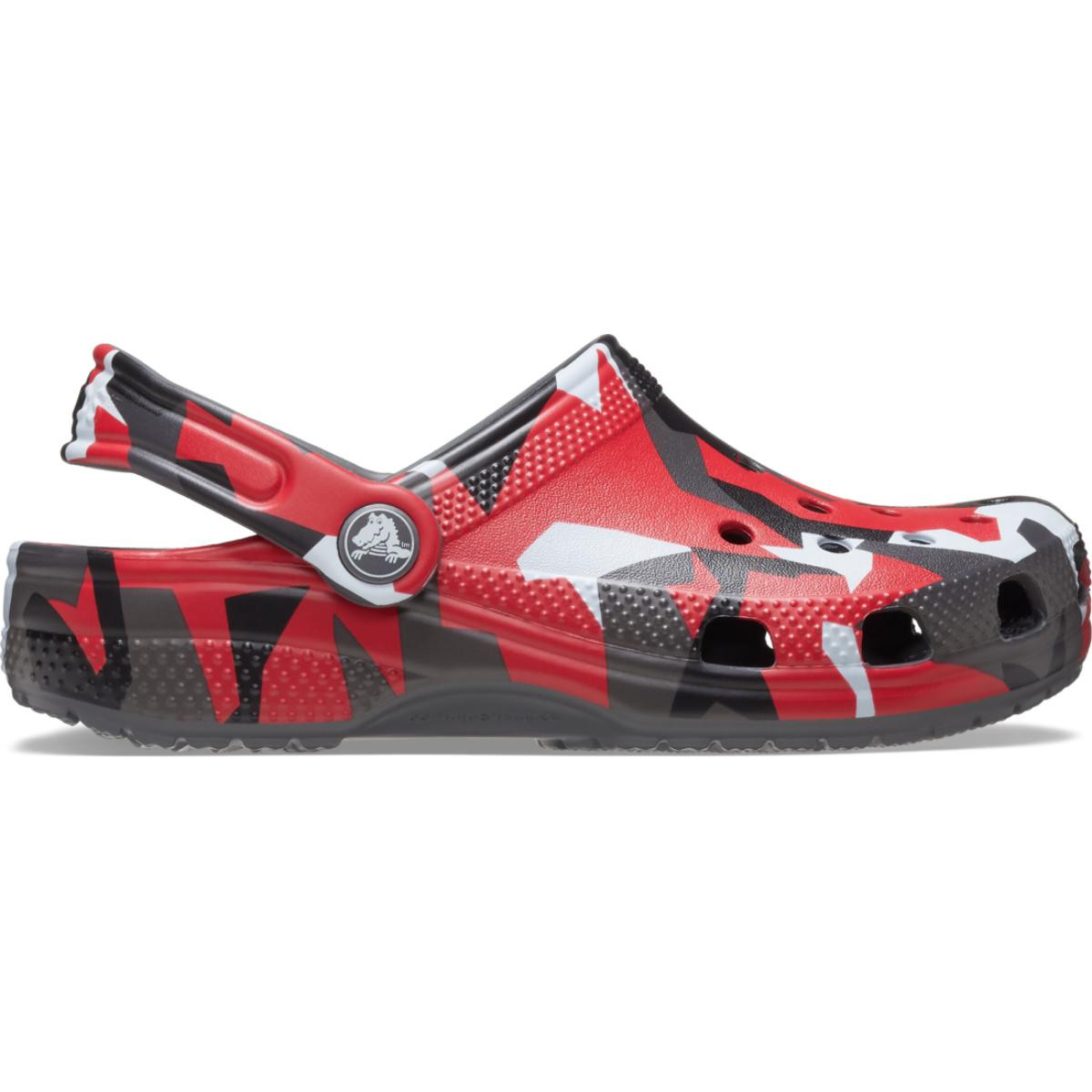 Saboti Crocs Classic Geo Camo Clog Kids Gri - Slate Grey/Multi