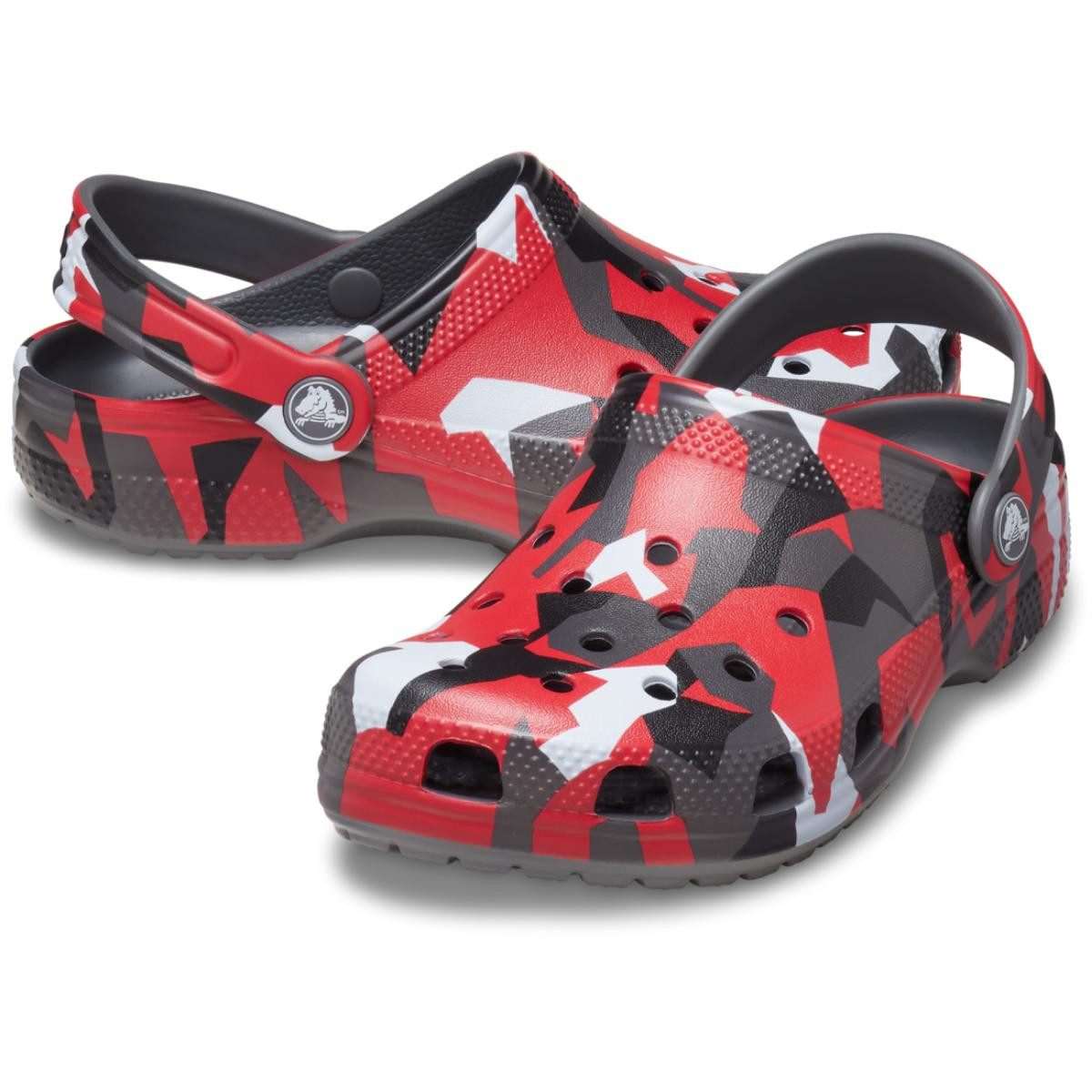 Saboti Crocs Classic Geo Camo Clog Kids Gri - Slate Grey/Multi - 3 | YEO