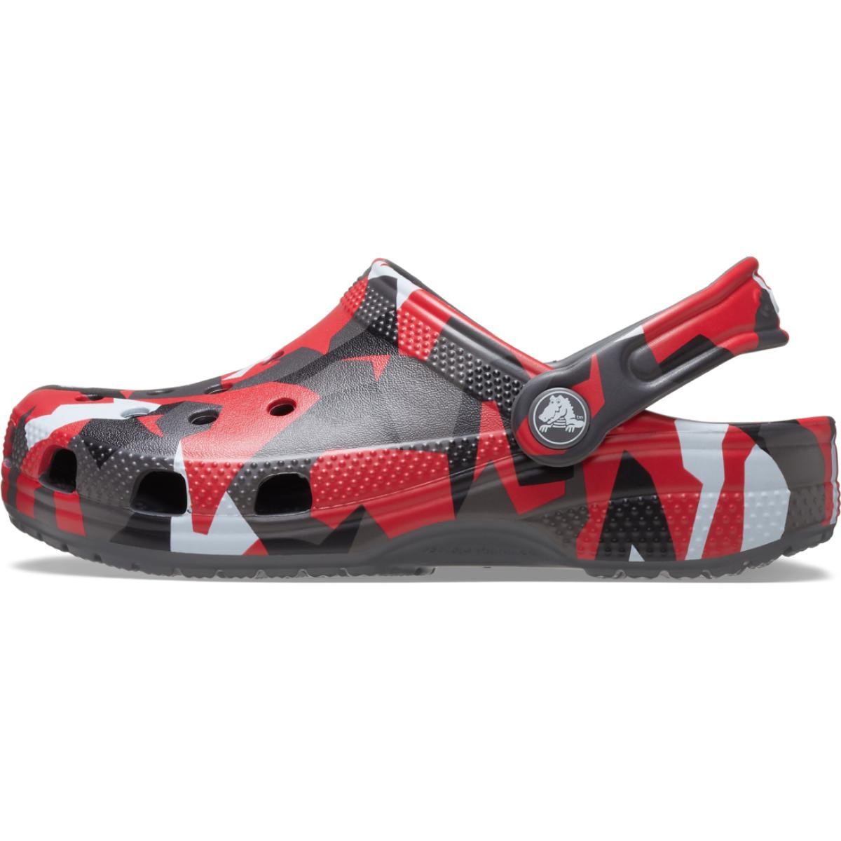 Saboti Crocs Classic Geo Camo Clog Kids Gri - Slate Grey/Multi - 2 | YEO