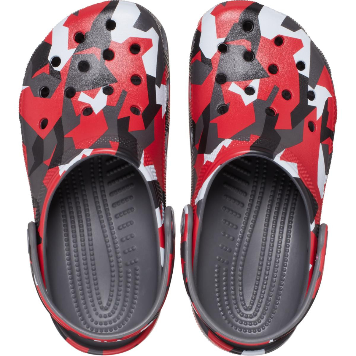 Saboti Crocs Classic Geo Camo Clog Kids Gri - Slate Grey/Multi - 4 | YEO
