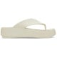 Slapi Crocs Getaway Groove Platform Flip Culoare Bej - Sandstone