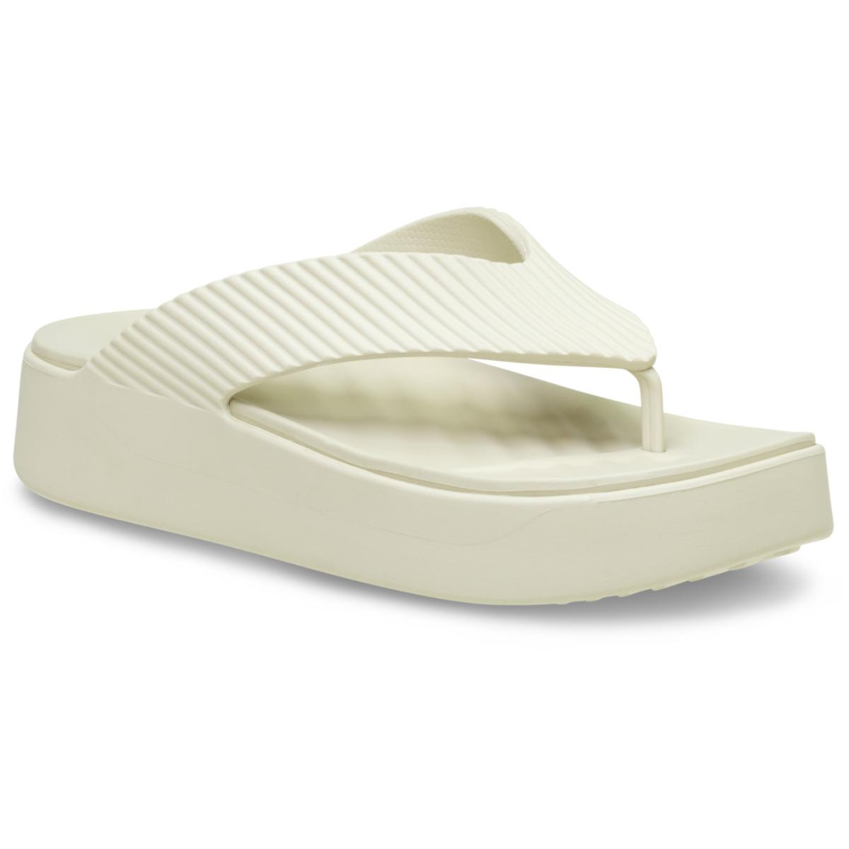 Slapi Crocs Getaway Groove Platform Flip Bej - Sandstone - 1 | YEO