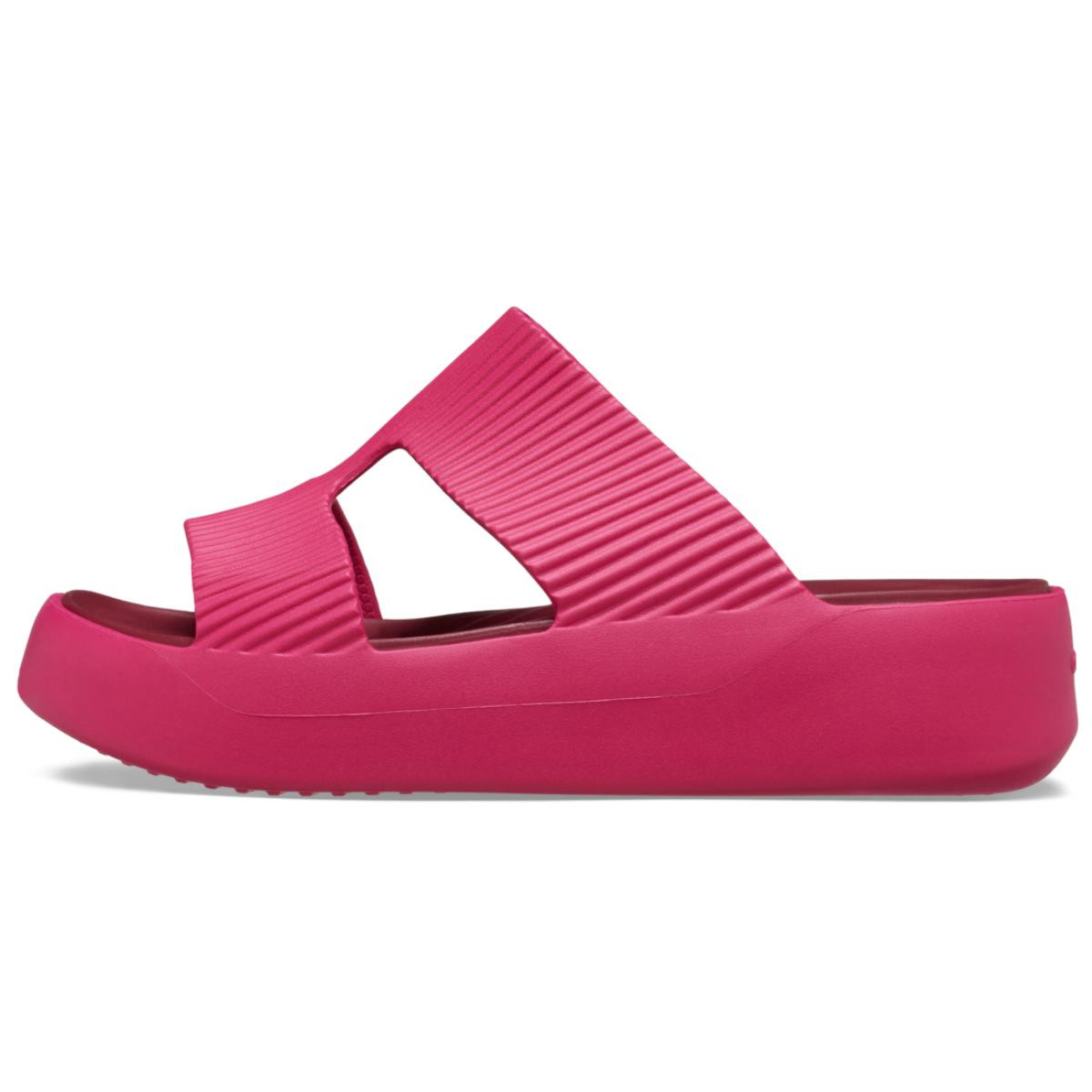 Papuci Crocs Getaway Groove Platform H-Strap Roz - Dragon Fruit - 2 | YEO